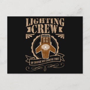 BELEUCHTUNG CREW VINTAG Theaterbeleuchtung Technik Postkarte