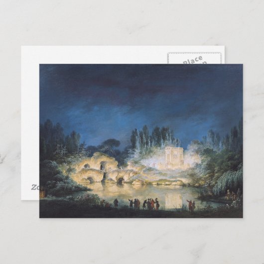 Beleuchtung der Belvedere an der Postkarte (Vorne/Hinten)