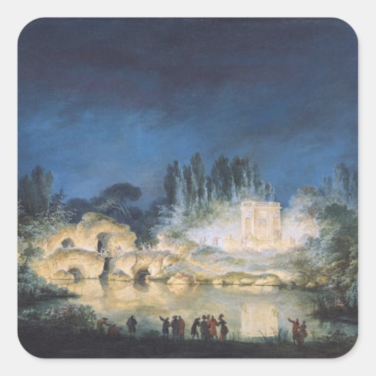 Beleuchtung der Belvedere an der Quadratischer Aufkleber (Vorderseite)