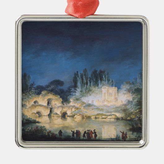 Beleuchtung des Belvedere an Silbernes Ornament (Vorne)