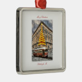 "Beleuchtung des Hornes des Weihnachtsbaums" Ornament Aus Metall (Rechts)