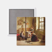 Beleuchtung des Stove, 1886 (Öl auf Tafel) Magnet (Vorderseite/Rückseite)