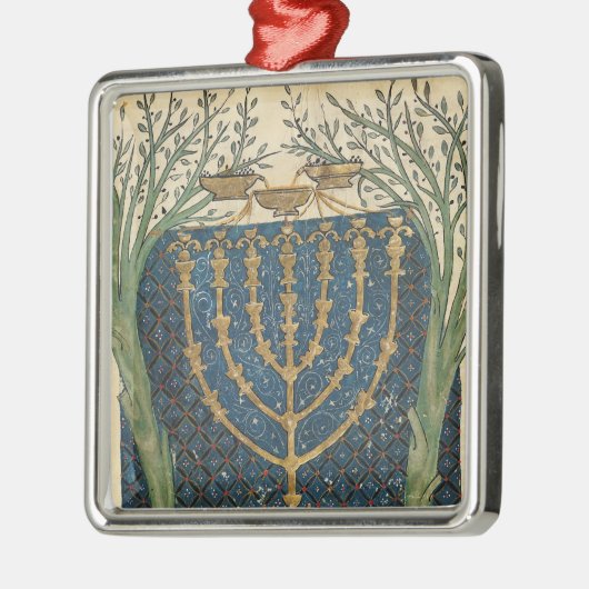 Beleuchtung eines menorah, von silbernes ornament (Links)