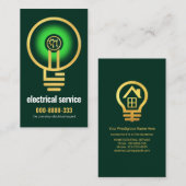 Beleuchtung Gold Electrician Bulb Filament Visitenkarte (Vorne/Hinten)