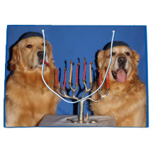 Beleuchtung golden retriever-Chanukkas Menorah
