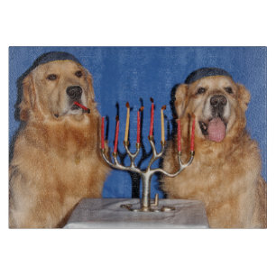 Beleuchtung golden retriever-Chanukkas Menorah Schneidebrett