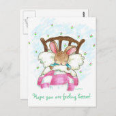 Beleuchtung im Bett gut Postkarte (Vorne/Hinten)