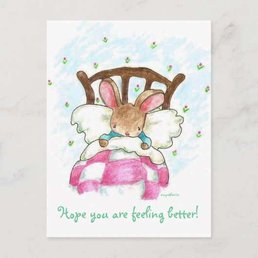 Beleuchtung im Bett gut Postkarte (Vorderseite)