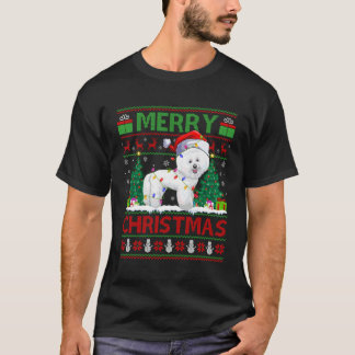 Beleuchtung Santa Ugly Bichon Frise T-Shirt