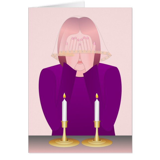 Beleuchtung Shabbat leuchtet Karte durch (Vorne)