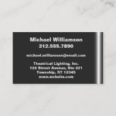 Beleuchtungs-Techniker-Visitenkarten Visitenkarte (Rückseite)