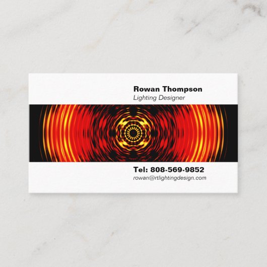 Beleuchtungsdesigner-Visitenkarte Visitenkarte (Vorderseite)