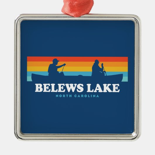 Belews Lake North Carolina Canoe Ornament Aus Metall (Vorne)