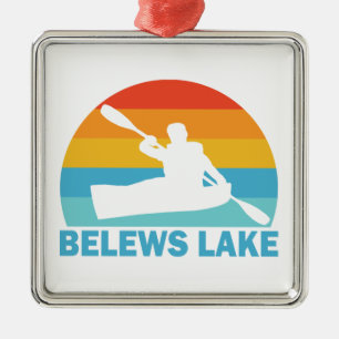 Belews Lake North Carolina Kayak Ornament Aus Metall