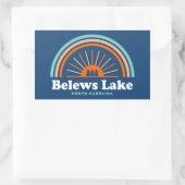 Belews Lake North Carolina Rainbow Rechteckiger Aufkleber (Tasche)