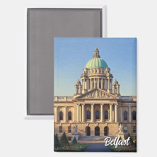 Belfast City Hall Northern Ireland Travel Magnet (Vorderseite/Rückseite)