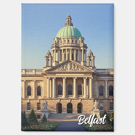 Belfast City Hall Northern Ireland Travel Magnet (Vorderseite)