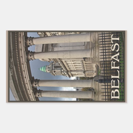 Belfast City Hall Rechteckiger Aufkleber (Vorderseite)