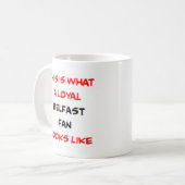 Belfast-Fan, treu Kaffeetasse (Vorderseite Links)