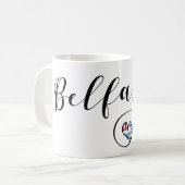 Belfast Flag im Herzen Kaffeetasse (Vorderseite Links)