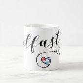Belfast Flag im Herzen Kaffeetasse (Mittel)