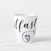 Belfast Flag im Herzen Milchtasse (Vorderseite)