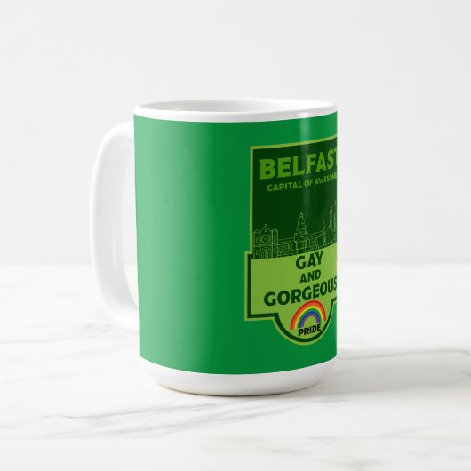 Belfast Gay Pride - Brighton Ireland LGBT - Kaffeetasse (Vorderseite Links)