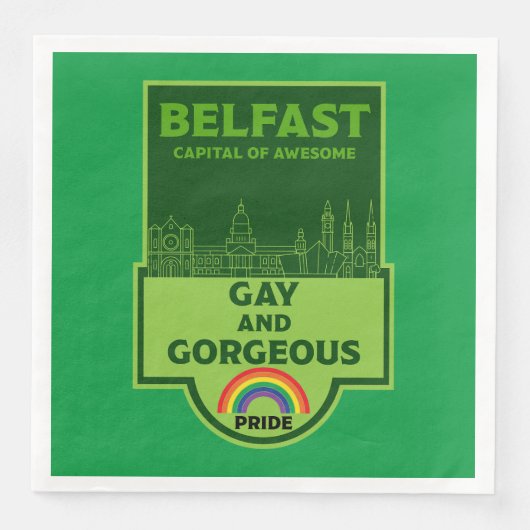 Belfast Gay Pride - Brighton Ireland LGBT - Serviette (Vorderseite)
