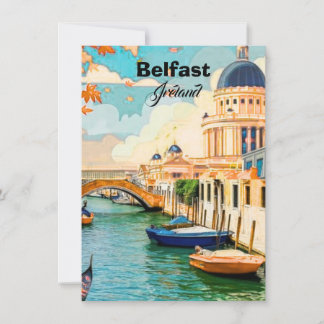 Belfast Irland Reise Postkarten Kunst, Irland