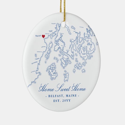 Belfast Maine Ornament - Zuhause Sweet Zuhause (Rechts)