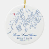 Belfast Maine Ornament - Zuhause Sweet Zuhause (Vorne)