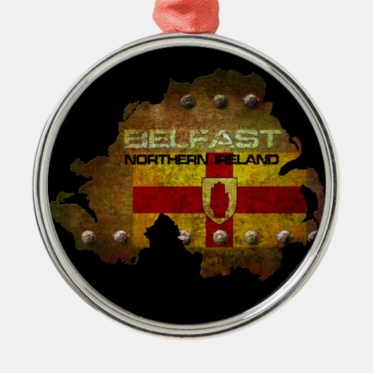 Belfast Nordirland Ornament Aus Metall (Vorne)
