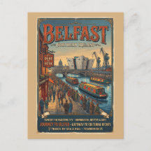 Belfast Nordirland Retro-Reiseposter