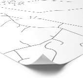 Belfast, Nordirland (schwarz auf weiß) Poster (Ecke)