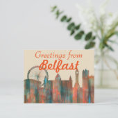 BELFAST, NORDIRLAND SKYLINE POSTKARTE (Stehend Vorderseite)