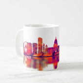 Belfast Northern Ireland Skyline Kaffeetasse (Vorderseite Links)