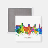 Belfast Northern Ireland Skyline Magnet (Vorderseite/Rückseite)