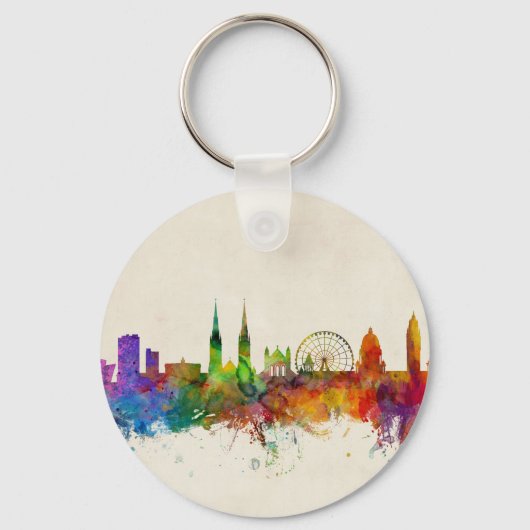 Belfast Northern Ireland Skyline Schlüsselanhänger (Vorderseite)
