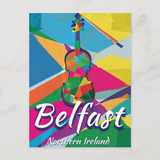 Belfast, Northern Ireland Vintage Travel Poster Postkarte (Vorderseite)