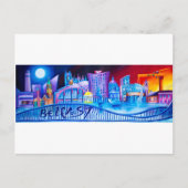 Belfast Panoramic mit bekannten Sehenswürdigkeiten Postkarte (Vorderseite)