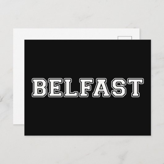 Belfast Postkarte (Vorne/Hinten)