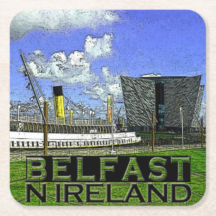 Belfast Rechteckiger Pappuntersetzer