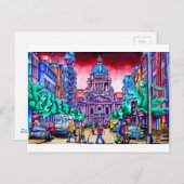 Belfast - Royal Avenue mit Rathaus Postkarte (Vorne/Hinten)