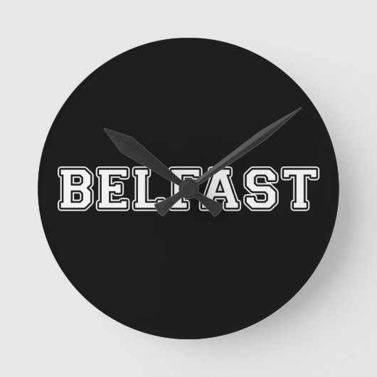 Belfast Runde Wanduhr (Vorderseite)