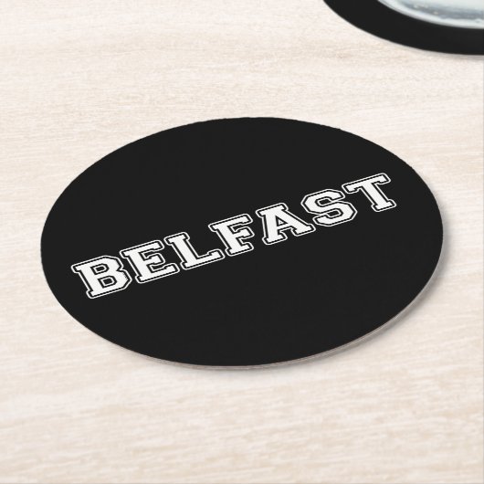 Belfast Runder Pappuntersetzer (Angewinkelt)