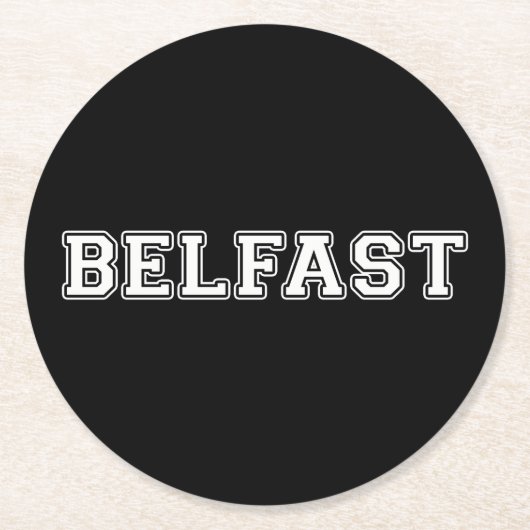 Belfast Runder Pappuntersetzer (Vorderseite)