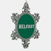 Belfast Schneeflocken Zinn-Ornament (Links)