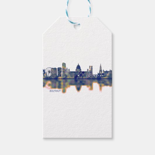 Belfast Skyline Geschenkanhänger (Vorderseite)