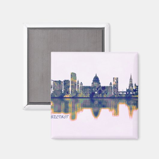 Belfast Skyline Magnet (Vorderseite/Rückseite)