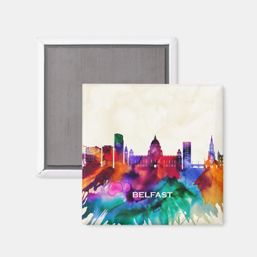 Belfast Skyline Magnet (Vorderseite/Rückseite)